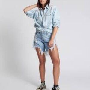 One X One Teaspoon Distressed Denim Cut Offs Size 27